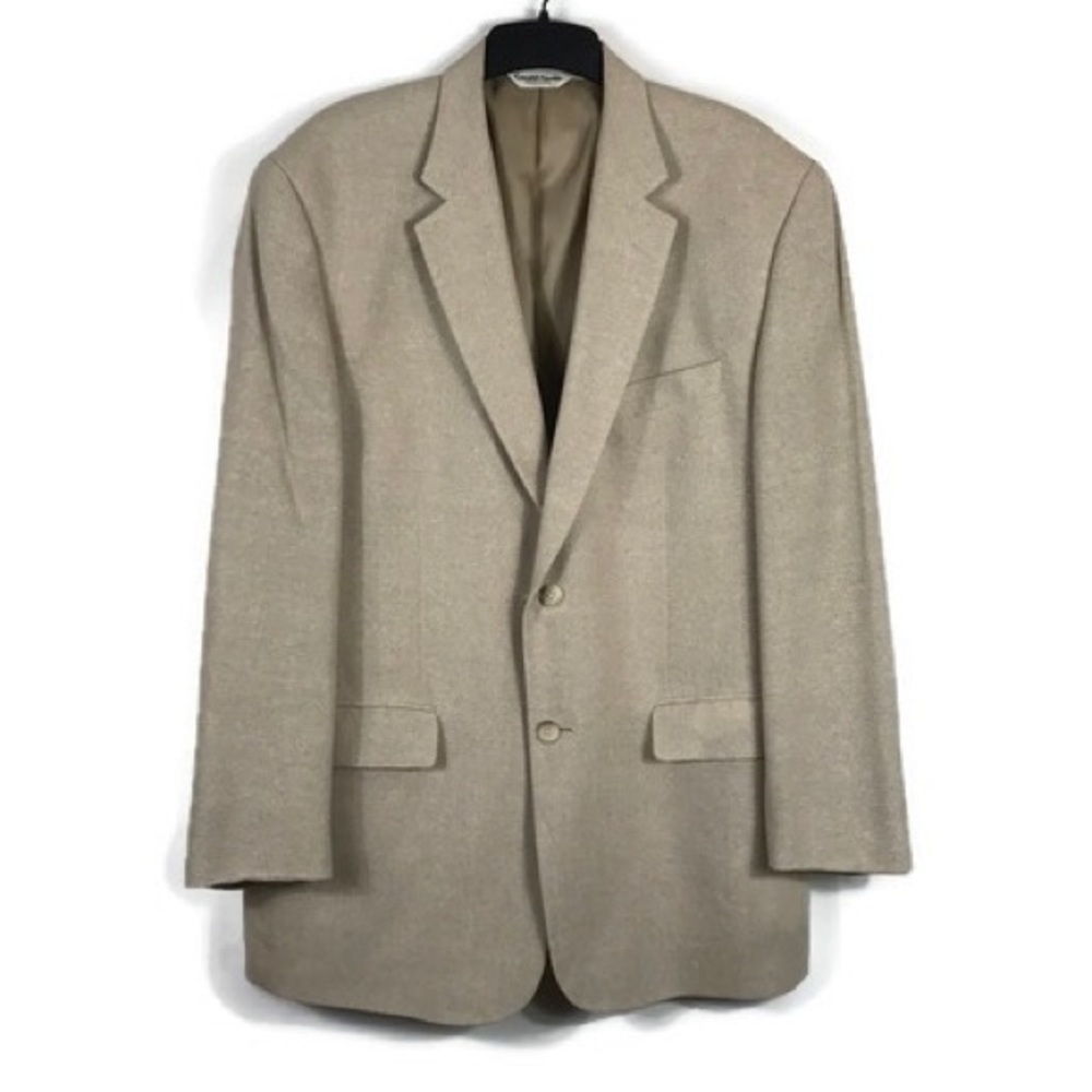Gerald Austin Silk Sport Coat Mens 41 Regular Blazer Tan